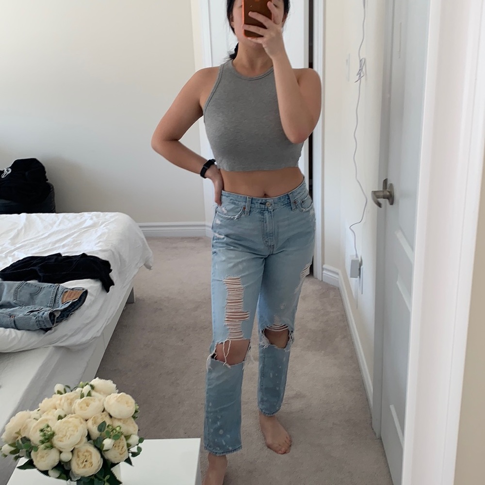 Abercrombie Ripped Mom Jeans US2